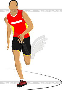 Running people - vector clipart / vector image