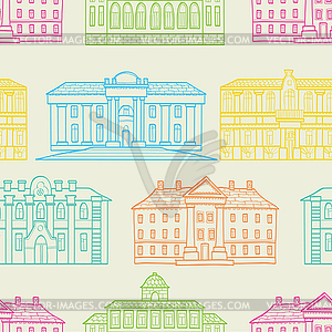 House pattern color - vector EPS clipart