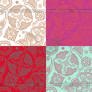 Indian henna seamless - vector image