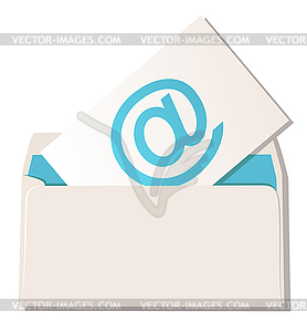 Envelope with email symbol - vector clipart