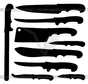 Набор ножей - векторная иллюстрация