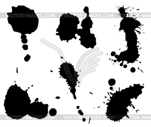 Splash ink set - vector clipart