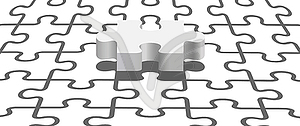 Puzzle under puzzle pattern - vector clipart