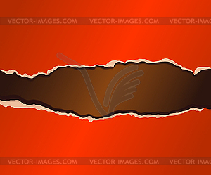 Red torn paper - vector clipart