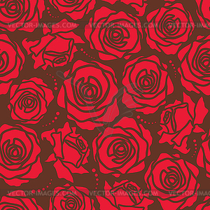 Rose romantic pattern - vector EPS clipart