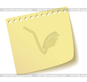 Sheet of notebook - vector clipart