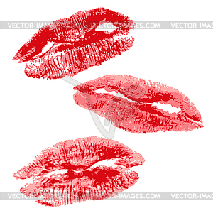 Lips imprint - vector image