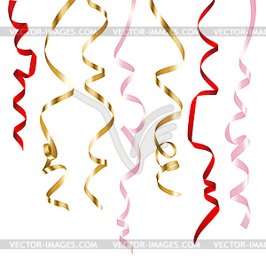 Set of colored ribbons - vector clip art