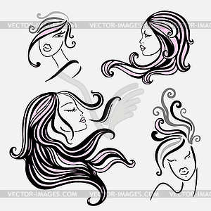 Four Beautiful Women - vector image