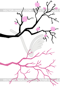 Отделения дерево в цвету - векторная графика