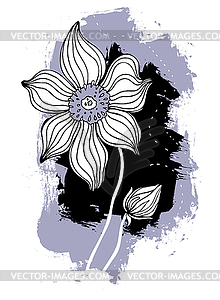 Красивый цветок - векторный рисунок