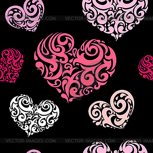 Love seamless background - vector image