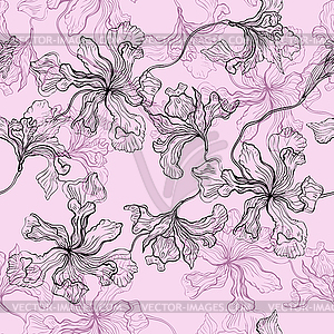 Seamless floral pattern - vector clipart