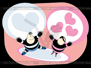 Couple in love - vector clipart