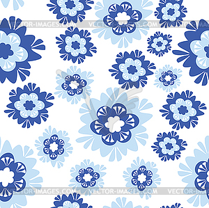 Floral seamless background - vector clipart