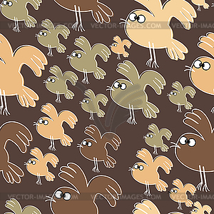 Birds seamless - vector clipart