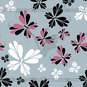 Butterfly - seamless pattern - vector clip art