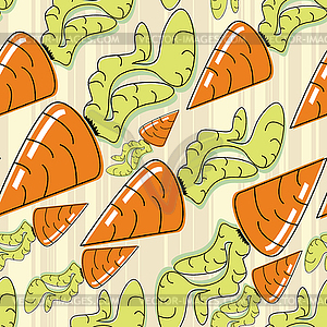 Carrot - seamless pattern - vector image