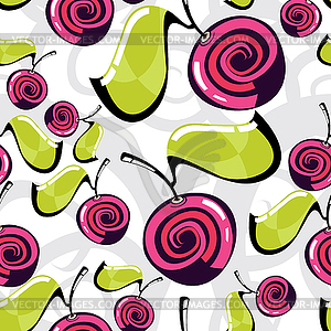 Cherry seamless - vector clipart