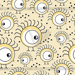 Chicken  - seamless pattern - vector clip art