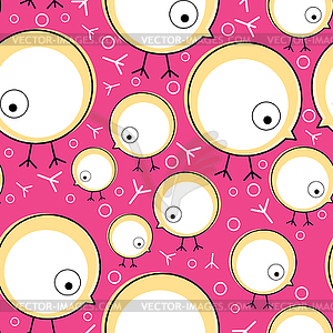 Chicken  - seamless pattern - vector clipart