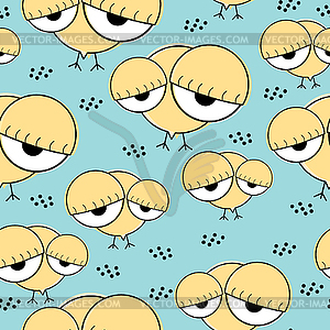 Chicken - seamless pattern - vector clipart