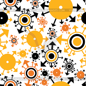 Decorative seamless background - vector clip art