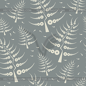 Decorative trees - seamless pattern - vector image