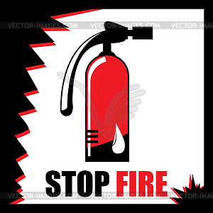 Fire extinguisher - vector clip art