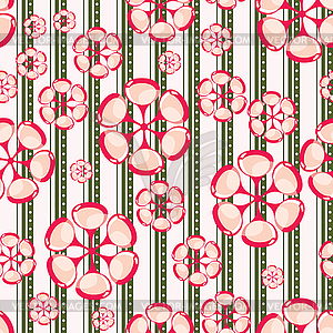 Flowers - seamless pattern - vector clipart