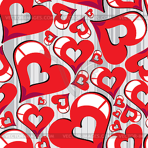 Valentine day - seamless pattern - vector clipart