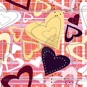 Valentine day - seamless pattern - vector clip art