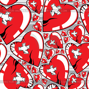 Valentine day - seamless pattern - vector image