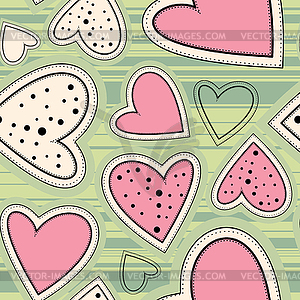 Valentine day - seamless pattern - vector image