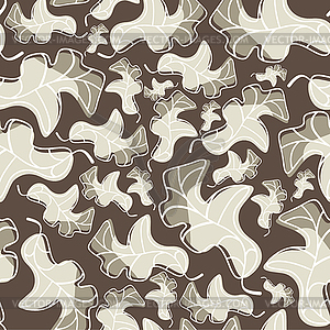 Leaves - seamless pattern - vector image