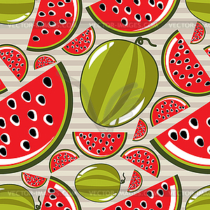 Watermelon seamless - vector clipart