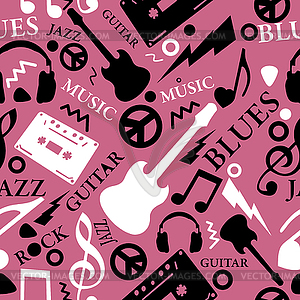 Music seamless - vector clipart