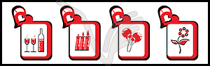 Valentines icons - vector image