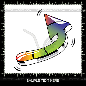 Colorful 3D arrow - vector image