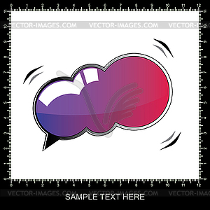 3D chat and thought bubble - vector image