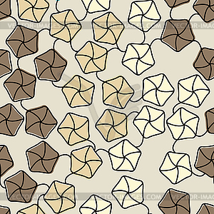 Decorative leaves - seamless pattern - vector image