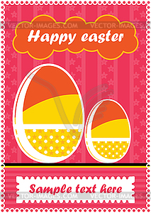 Easter eggs postcard - royalty-free vector clipart