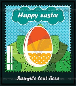 Easter postcard - vector clip art