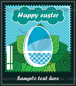 Easter postcard - vector clipart