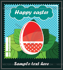 Easter postcard - color vector clipart