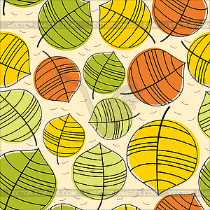 Leaves - seamless pattern - vector clip art
