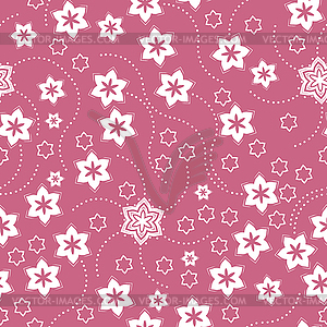 Flowers - seamless pattern - vector clipart