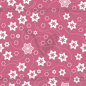Flowers - seamless pattern - vector image