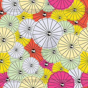 Colorful Cocktail umbrellas - seamless pattern - vector image