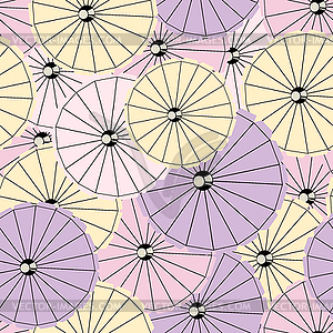 Красочные зонтики Коктейль - бесшовный фон - клипарт в формате EPS